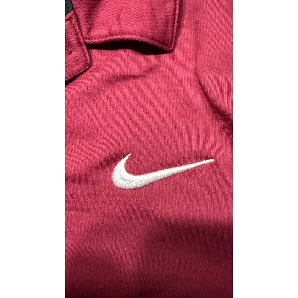 Nike Dri-FIT Polo Shirt Mens 4XL Tall Burgundy Maroon Short Sleeve Swoosh 4656